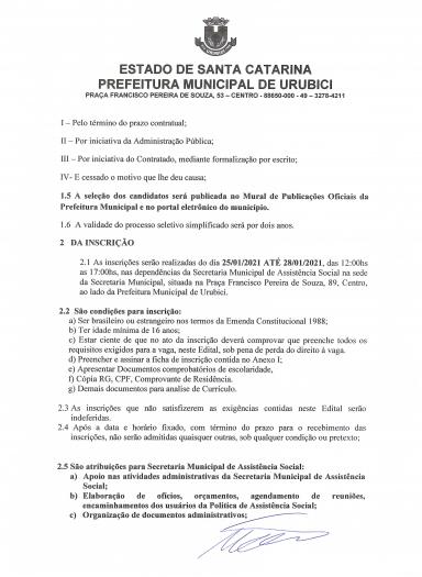 Secretaria de Assistência Social contrata estagiário