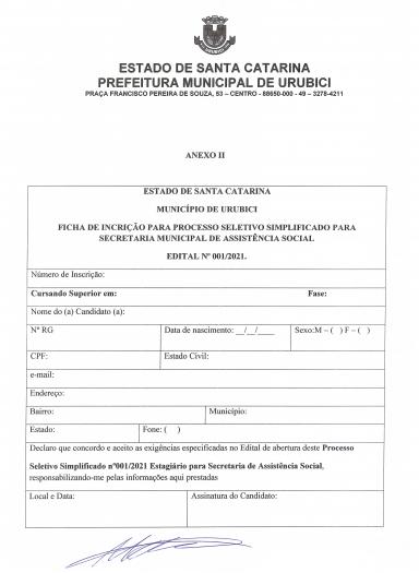 Secretaria de Assistência Social contrata estagiário
