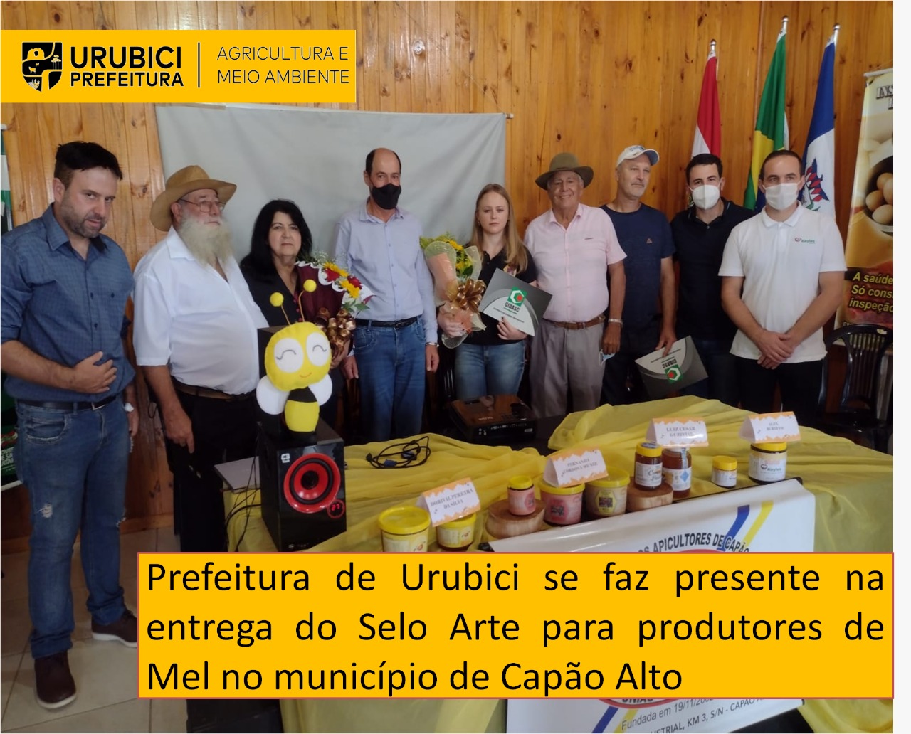 Prefeitura de Urubici | Secretaria de Agricultura e Meio Ambiente de Urubici realiza visita á Capão Alto  para conhecer a estrutura do município para o setor da apicultura