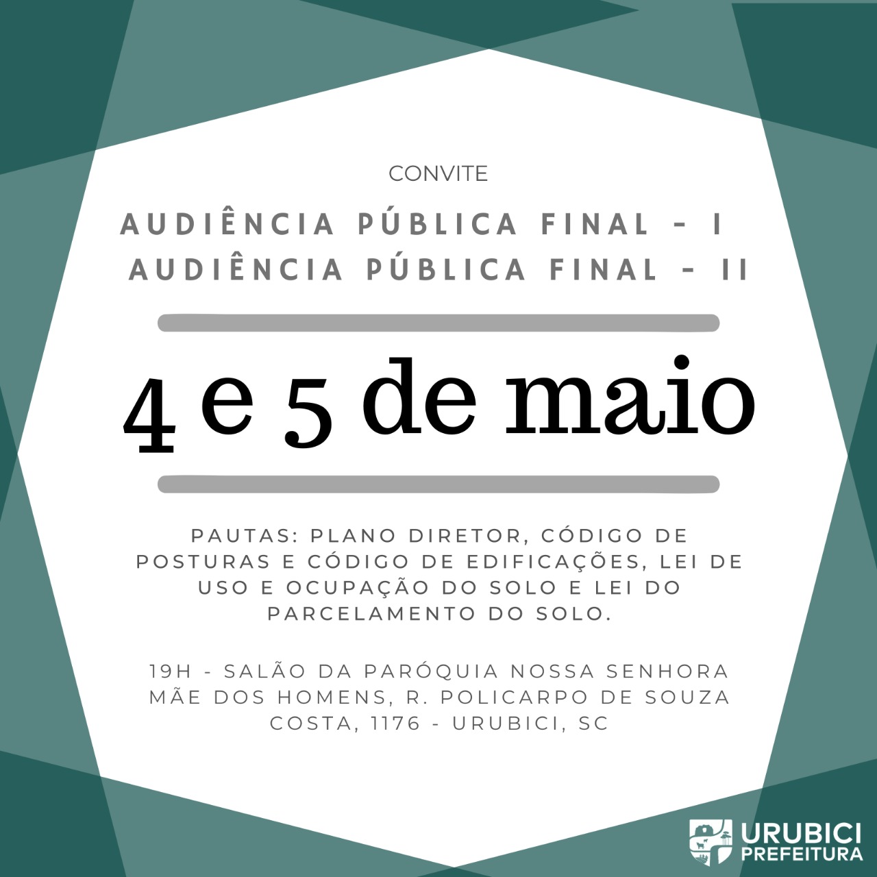Prefeitura Municipal de Urubici | Audiência pública do processo de Revisão do Plano Diretor Prefeitura Municipal de Urubici | Audiência pública do processo de Revisão do Plano Diretor