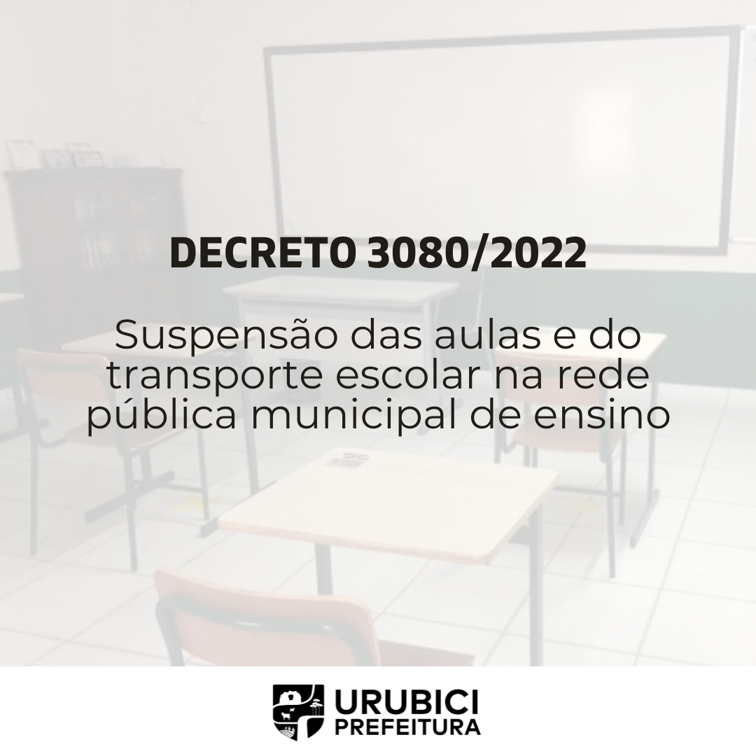 Prefeitura Municipal de Urubici | Suspensão das aulas e do transporte escolar na rede pública municipal de ensino nos dias 4 e 5 de maio