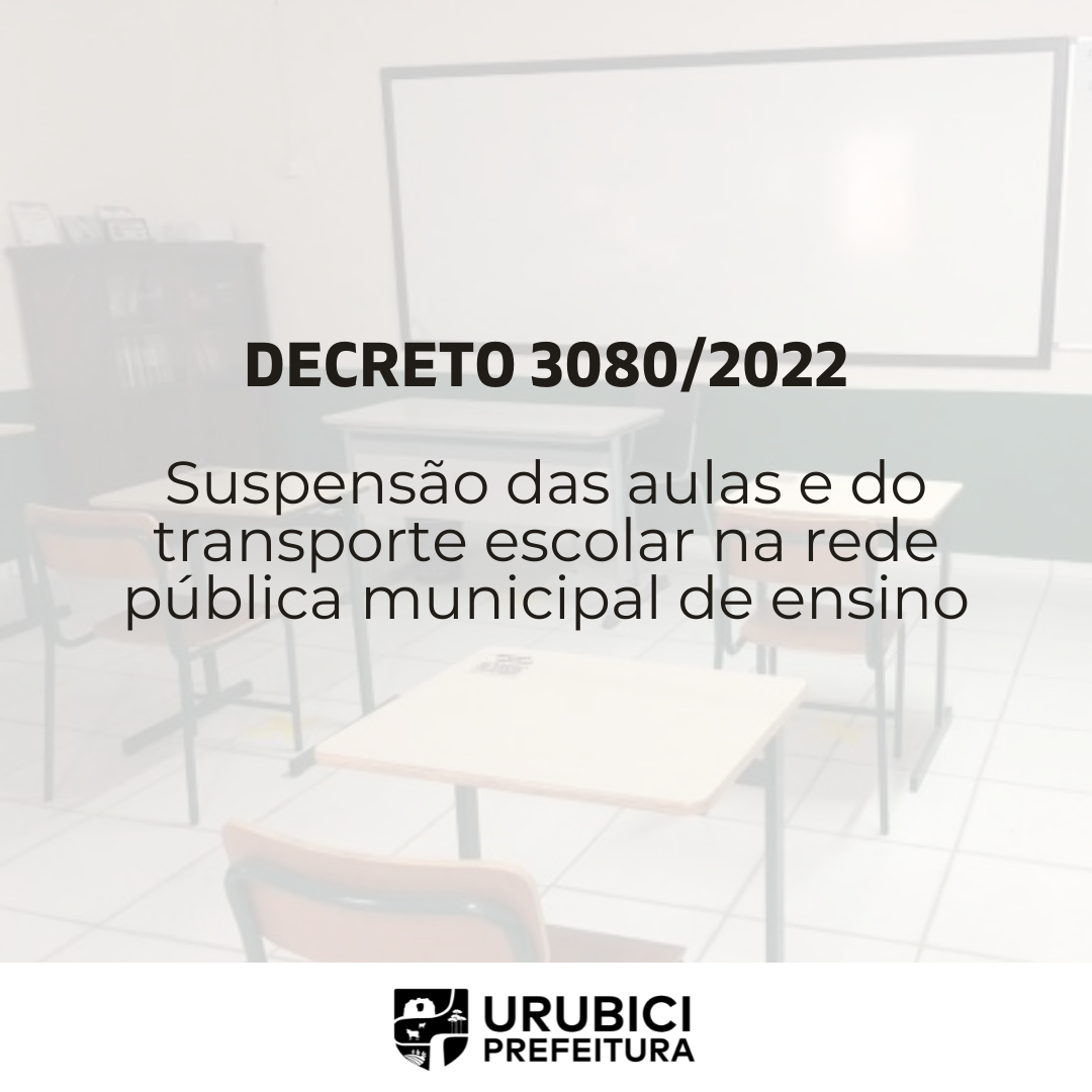 Prefeitura de Urubici | Suspensão das aulas e do transporte escolar na rede pública municipal de ensino nos dias 4 e 5 de maio Prefeitura de Urubici | Suspensão das aulas e do transporte escolar na rede pública municipal de ensino nos dias 4 e 5 de maio