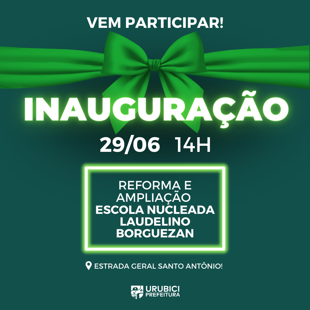 Prefeitura de Urubici | Inauguração da Escola Nucleada Laudelino Borguezan Prefeitura de Urubici | Inauguração da Escola Nucleada Laudelino Borguezan
