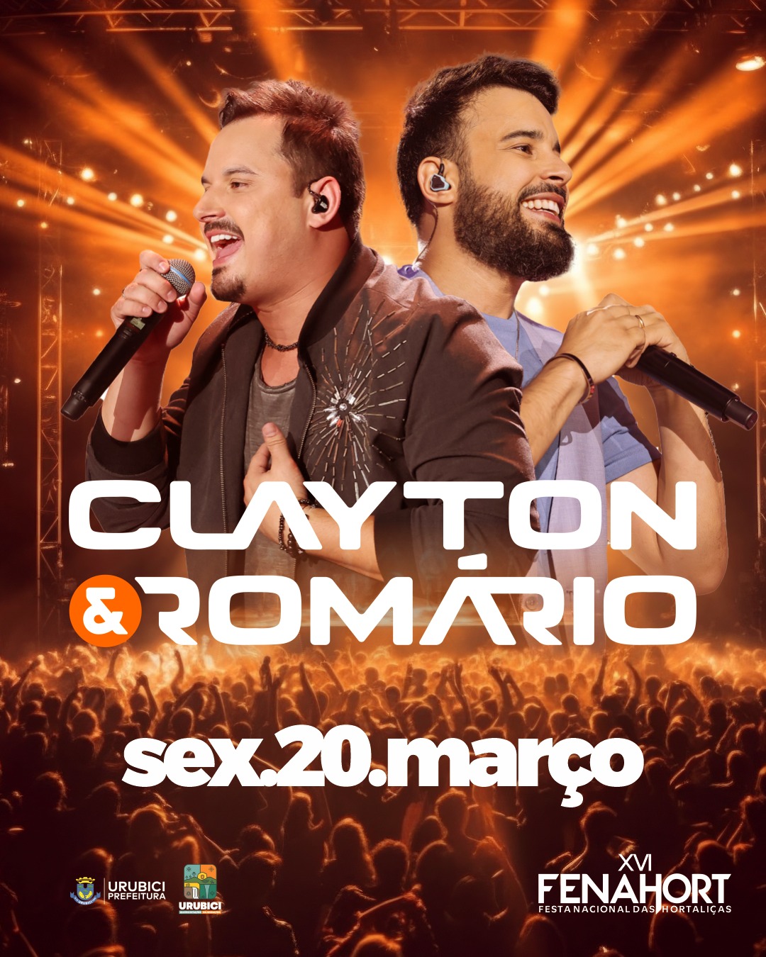 Prefeitura de Urubici | Fenahort retorna após sete anos e anuncia show nacional com Clayton & Romário