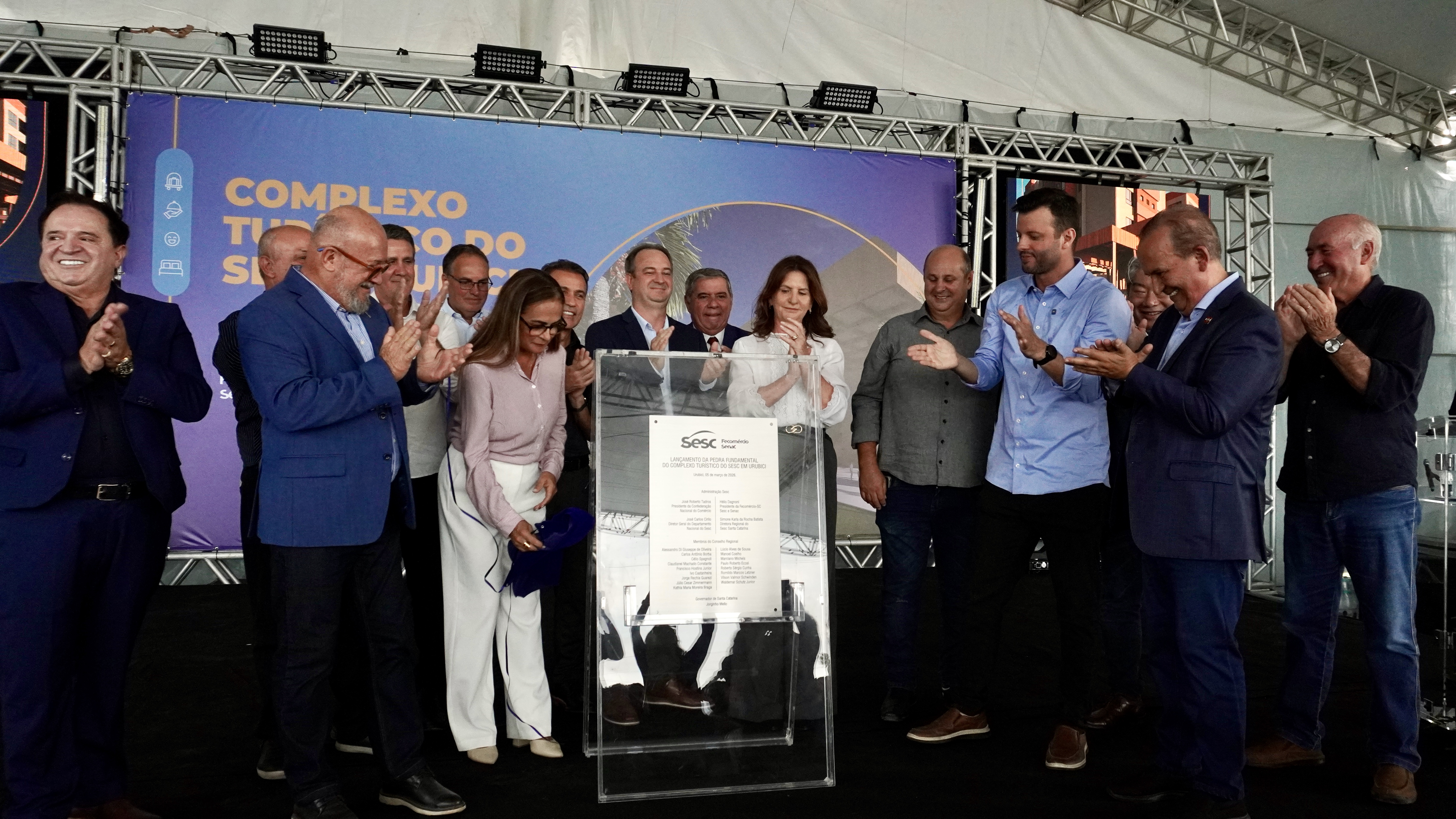 Prefeitura de Urubici | Pedra fundamental do Complexo Turístico do Sesc é lançada em Urubici