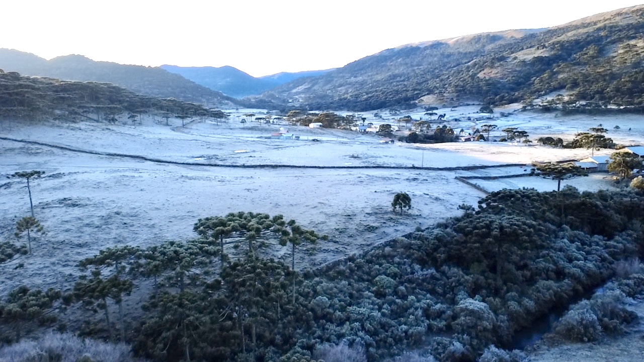 Urubici registra primeira geada do inverno com mínima de -6°C