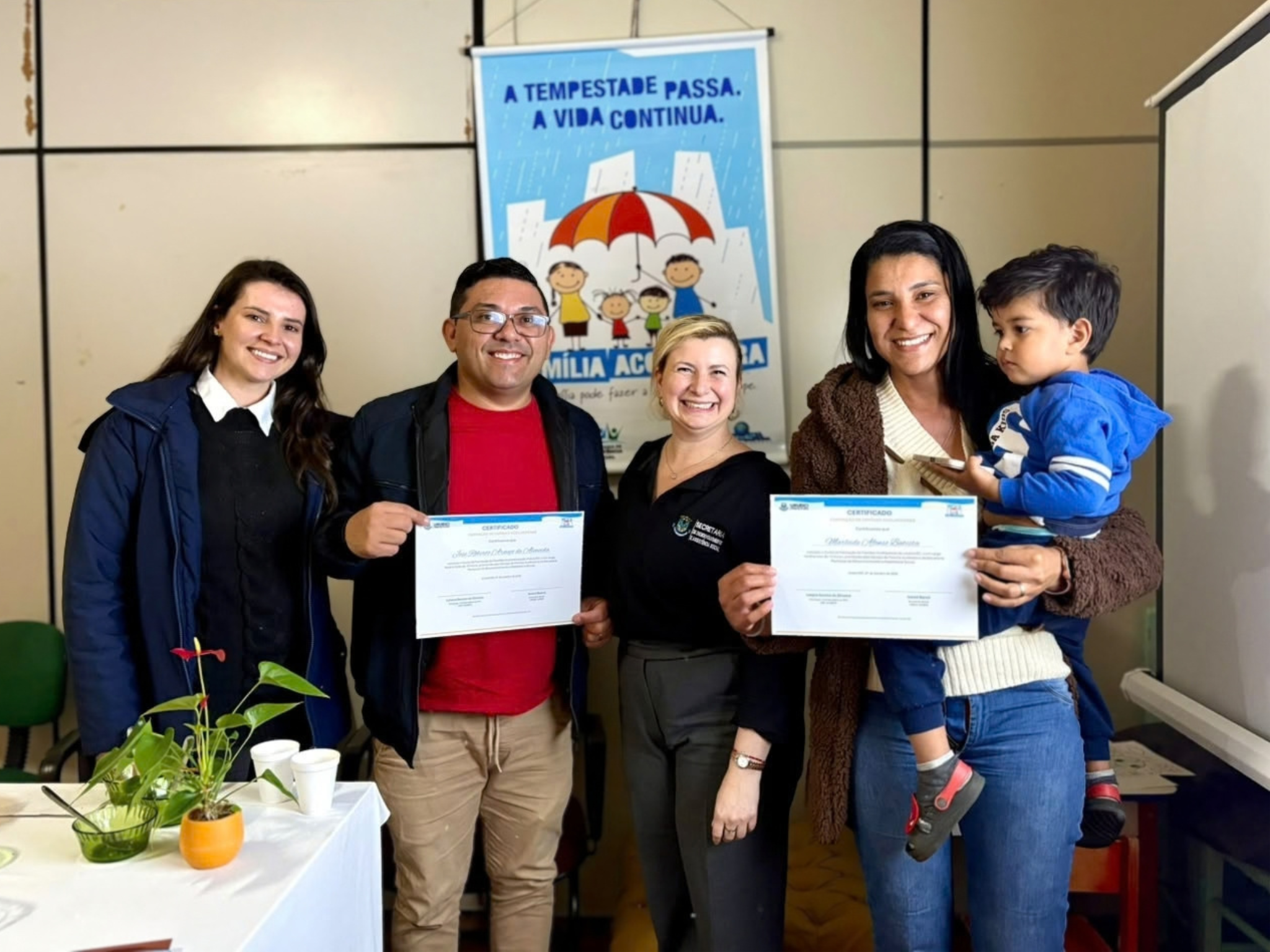 Famílias concluem curso de formação da Família Acolhedora em Urubici