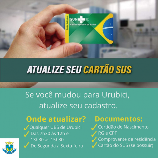 Está chegando em Urubici? Atualize seu Cartão do SUS