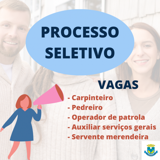 Vagas para Secretaria de Educação e Obras de Urubici