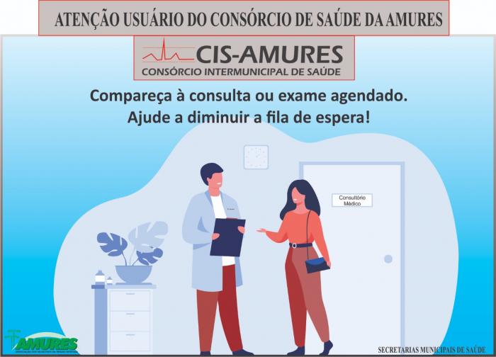Atenção usuário de consultas e exames do Consórcio Intermunicipal de Saúde da Amures Atenção usuário de consultas e exames do Consórcio Intermunicipal de Saúde da Amures
